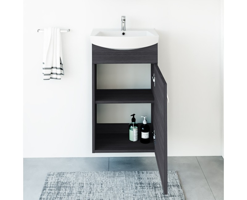 Izlietnes skapītis Riva SA 44-1 (Bez Izlietnes) Woodflow Ash