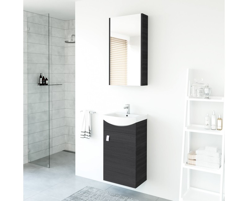 Izlietnes skapītis Riva SA 44-1 (Bez Izlietnes) Woodflow Ash