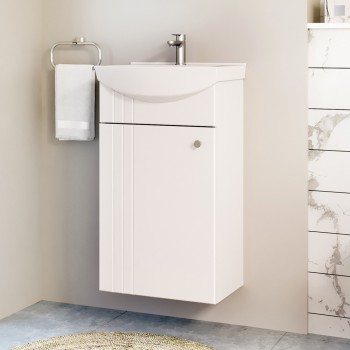 Izlietnes skapītis Riva SA SA 44 (Bez Izlietnes) Balts