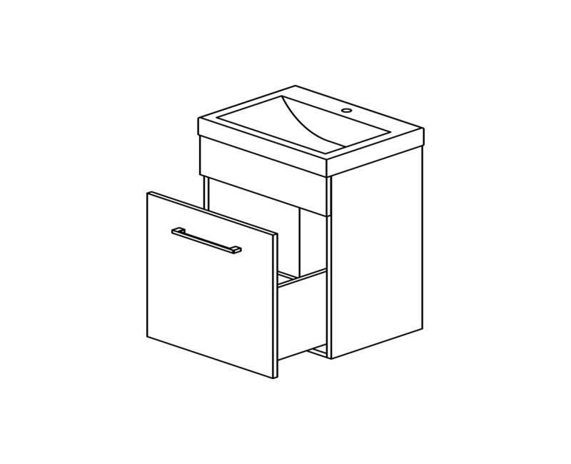 Izlietnes skapītis SA49C-19A  (Bez Izlietnes) Balts