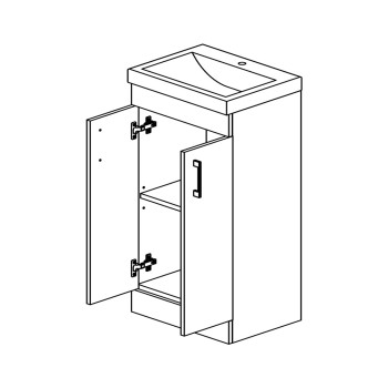 Vannas istabas skapītis Riva SA50FS (Bez Izlietnes) Balts