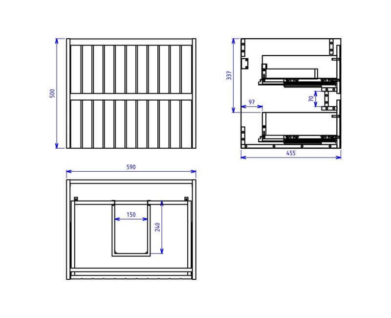Izlietnes skapītis SA 60G (Bez Izlietnes) Beige Matte