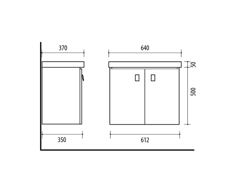 Izlietnes skapītis SA63-5 (Bez Izlietnes) Balts