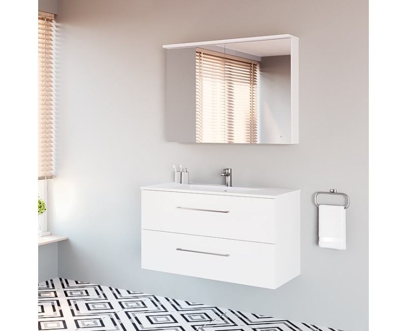 Izlietnes skapītis Riva SA 91-2 (Bez Izlietnes) Balts