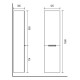 Augstais skapis (Penālis) Riva SU 42 Woodflow Ash