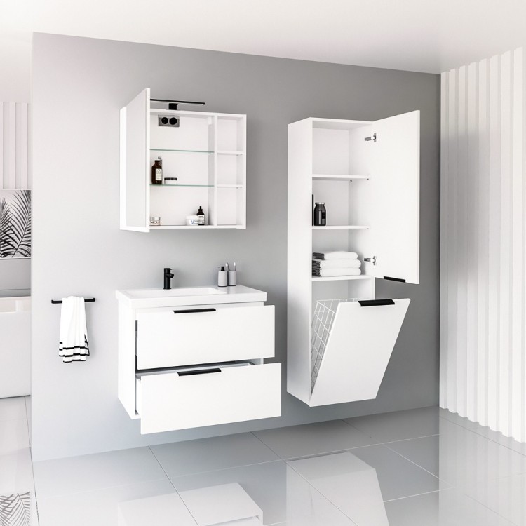 Augstais skapis (Penālis) Riva SU 42 White Matte