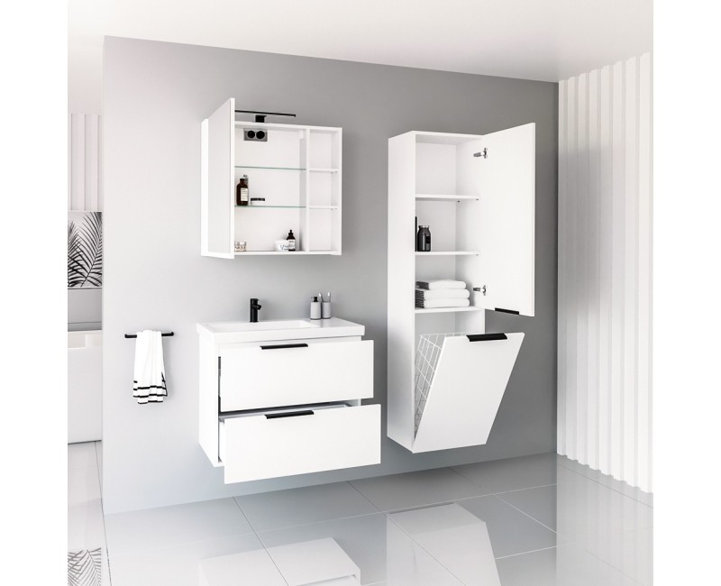 Высокий шкаф (карандаш) Riva SU 42 White Matte