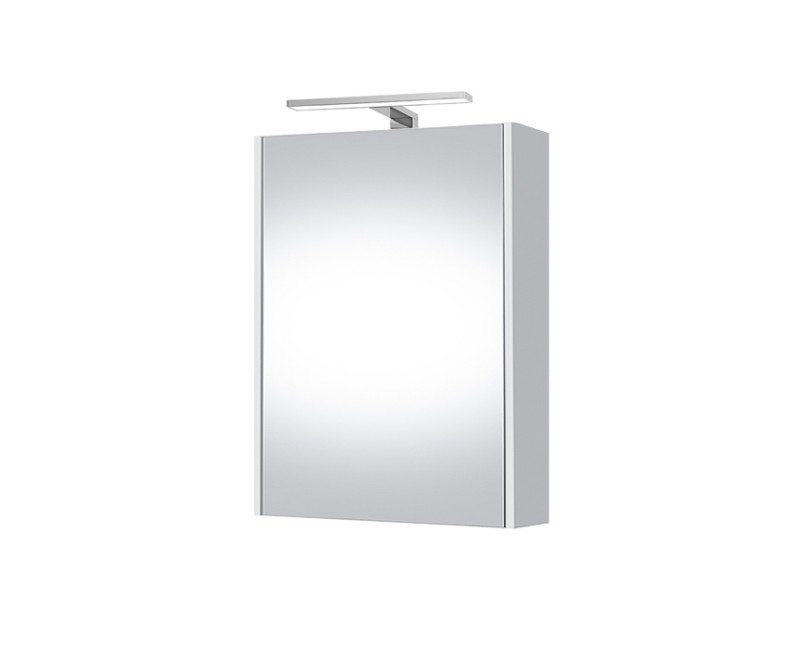Spoguļskapītis Riva SV45DZ ar LED apgaismojumu, Balts
