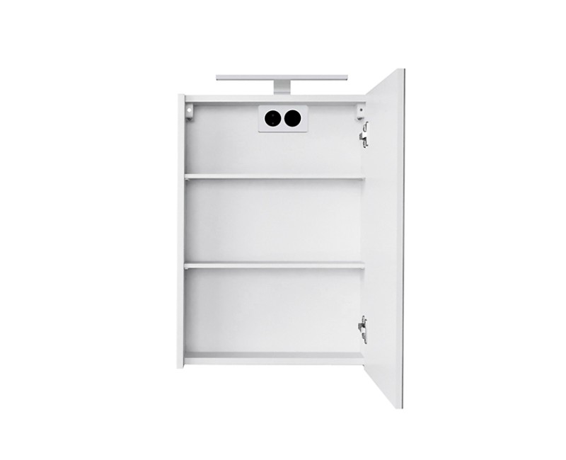 Spoguļskapītis Riva SV45DZ ar LED apgaismojumu, Balts