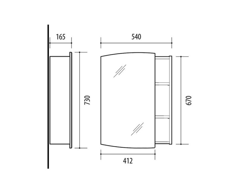 Зеркальный шкаф Riva SV54 Дуб Сонома