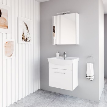 Зеркальный шкаф Riva SV55-3 Белый