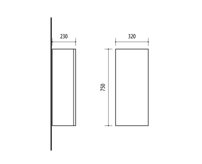 Sienas skapītis Riva U 32-11