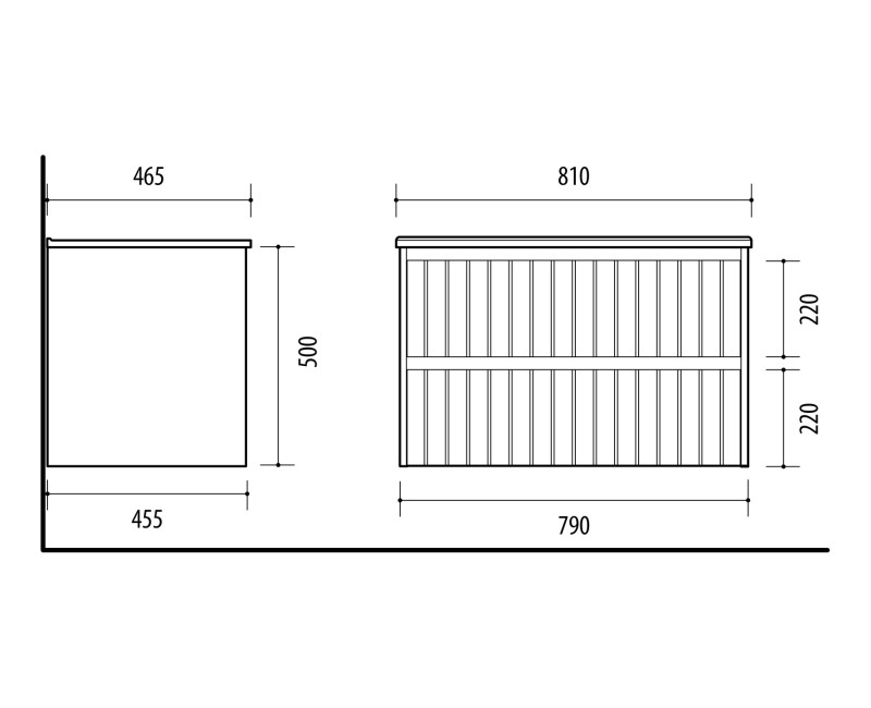 Izlietnes skapītis SA 80G (Bez Izlietnes) Beige Matte