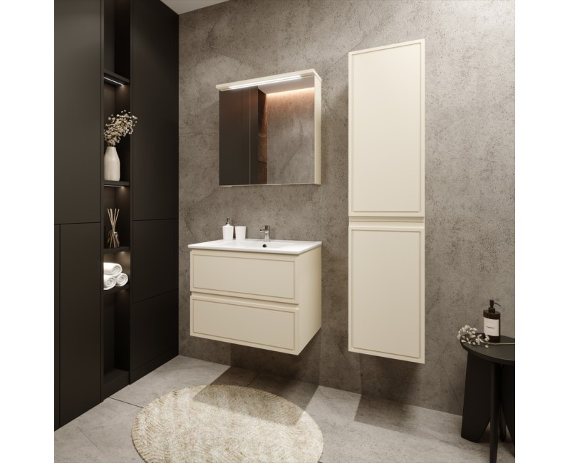 Зеркальный шкаф Riva SV 70RV-2 Бежевый Матовый