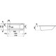 Vanna Pro Akrila 1700x700x460 Balta Vanna Pro Akrila 1700x700x460 Balta