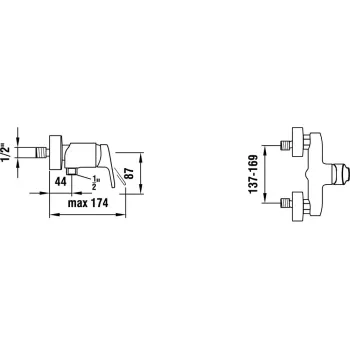 Dušas maisītājs Laufen Citypro, ar šļūteni 1600 mm, ar rokas dušu Stella 80 1F, HF500952100600