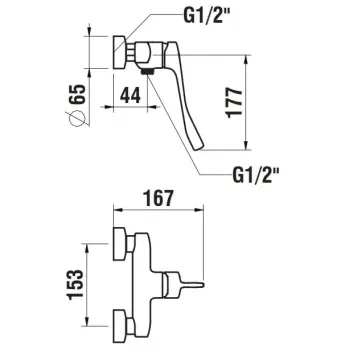 Dušas maisītājs Laufen Citypro Liberty, ar elastīgu šļūteni 1600 mm, ar rokas dušu Stella 80 1F, HF500952100694