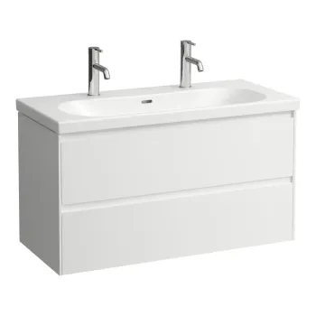 Vannas istabas skapītis Laufen Lani, 98x45x52cm, (der ar izlietnēm) H810089, H818437, H810337), H4035621122611, Balta