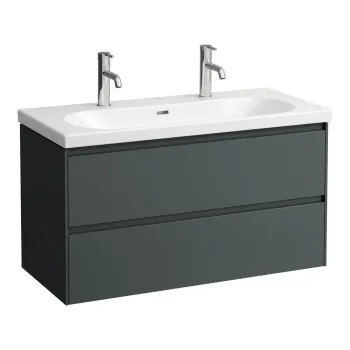 Vannas istabas skapītis Laufen Lani, 98x45x52cm (der ar izlietnēm) H810089, H818437, H810337), H4035621122661, Pelēka