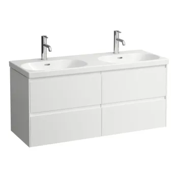 Vannas istabas skapītis Laufen Lani, 4 atvilktnes, 118x45x52cm (der ar izlietni H814081), H4035741122601, Balts matēts