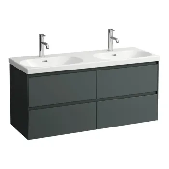 Vannas istabas skapītis Laufen Lani, 4 atvilktnes, 118x45x52cm (der ar izlietni H814081), H4035741122661 Pelēks