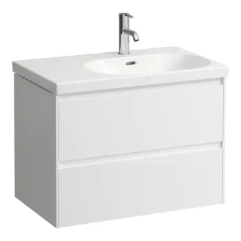 Vannas istabas skapītis Laufen Lani, 74x45x52cm (der ar izlietnēm H817085), H4035821122601 Balta matēta