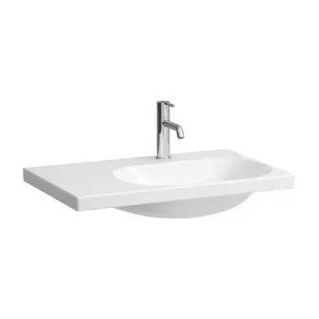 Mēbeļu izlietne Laufen Lua, ar plauktu kreisajā pusē, bez pārplūdes atveres, 75x46cm H8170850001111 Balta
