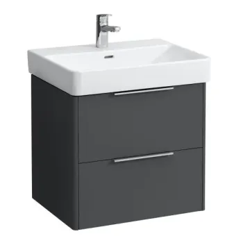 Vannas istabas skapītis Laufen Base, 2 atvilktnes, 52x57x44cm H4022321102661 Pelēks