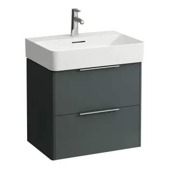 Vannas istabas skapītis Laufen Base, 2 atvilktnes, (der izlietnei H810283), 585x390x530 mm, Traffic Grey, H4022521102661