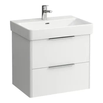 Vannas istabas skapītis Laufen Base, 2 atvilktnes, 52x62x44cm H4022921102601, Balts matēts