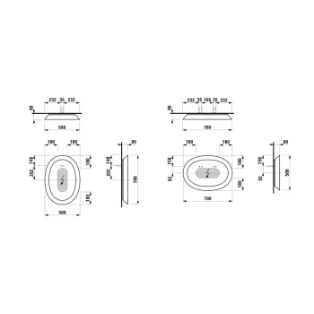 Spogulis Laufen The New Classic, ar LED atmosfēras apgaismojumu, 4000K, H4060700850001