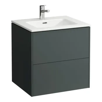 Vannas istabas skapītis Laufen PRO S, ar izliteni un atvilktņu organizatoru, 59x60x49cm H8649602661041, Pelēks
