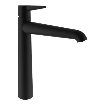 Vannas istabas izlietnes maisītājs Laufen Pure, stabs, projekcija 190 mm, Eco+ funkcija, PVD titāna melna matēta, HF901714428000