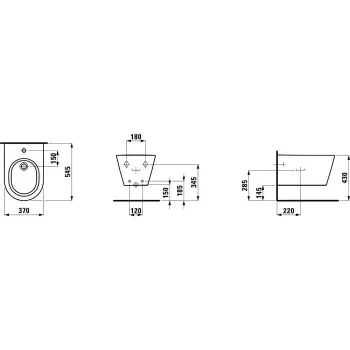 Piekaramais bidē Laufen Kartell, H8303310003021, Balts