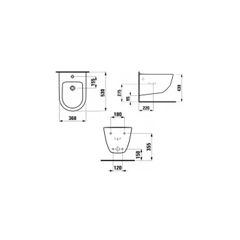 Piekaramais Bide Laufen PRO, H8309520003041