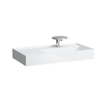 Vannas istabas izlietne Laufen Kartell,  plaukts kreisajā pusē, SaphirKeramik 90x46cmH8103390001111 Balta