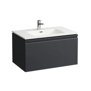 Vannas istabas skapītis Laufen Pro S, ar izlietni, 80x50cm H8609634801041 Matēts Grafīts
