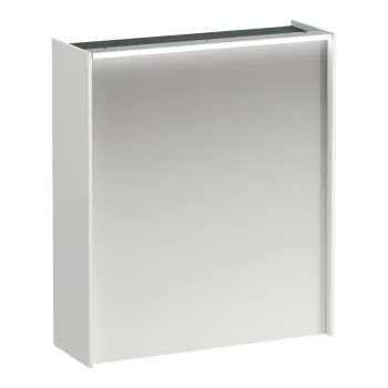 Spoguļskapītis Laufen Lani, ar LED apgaismojumu, 1 durvis, durvju eņģes kreisajā pusē, 71x62x21cm, matēta balta, H4037311122601