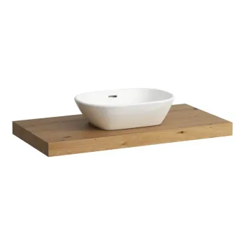 Darba virsma Laufen Lani, 99 cm, izgriezums vidū, ozols
