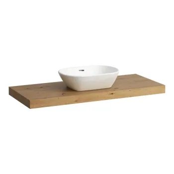 Darba virsma  Laufen Lani, 118cm, ar centra izgriezumu, 65 mm, ar 2 montāžas kronšteiniem, H4046711122671 ozols