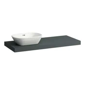 Darba virsma Laufen Lani, 118cm, ar izgriezumu kreisajā pusē, 65 mm, ar 2 montāžas kronšteiniem, H4046721122661 pelēks