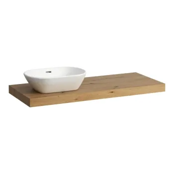 Darba virsma Laufen Lani, 118cm, ar izgriezumu kreisajā pusē, 65 mm, ar 2 montāžas kronšteiniem, H4046721122671 ozols