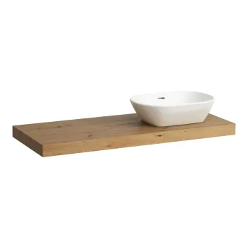 Darba virsma Laufen Lani, 118cm, ar izgriezumu labajā pusē, 65 mm, ar 2 montāžas kronšteiniem, H4046731122671 ozols
