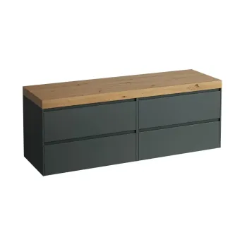 Vannas istabas skapītis Laufen LANI, virsma 65 mm, (bez izlietnes) bez izgriezuma, 157x50cm H4065901122661 pelēks/ozols