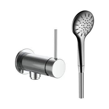 Dušas maisītājs Laufen Twinplus Slim, (priekš Simibox 1-Point), ar elastīgu šļūteni 1500 mm, ar rokas dušu MyTwin100, HF505455100000 Hromēts