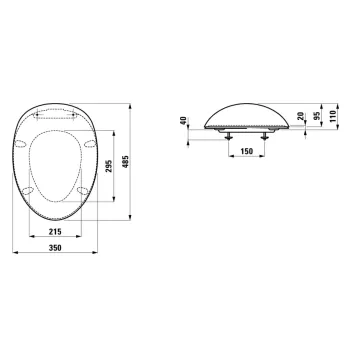Tualetes poda vāks Laufen Il Bagno Alessi One, SoftClose, balts, H8929710000001