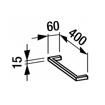 Dvieļu turētājs Laufen Case, mēbelēm, 400 mm, H4909521040001 Hromēts