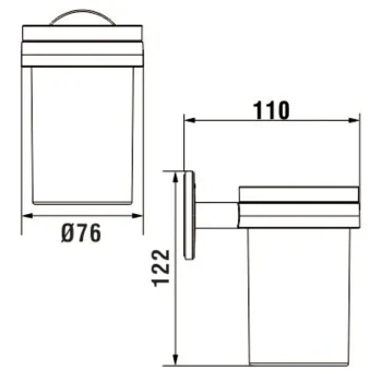 Glāžu turētājs Laufen Cana, H3821320040001
