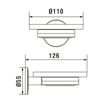 Ziepju trauks Laufen Cana, ar turētāju, stikls/hroms, H3831310040001