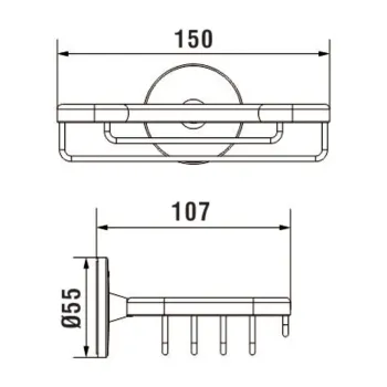 Ziepju trauks Laufen Cana, H3831310040011